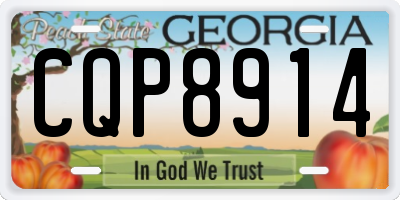 GA license plate CQP8914