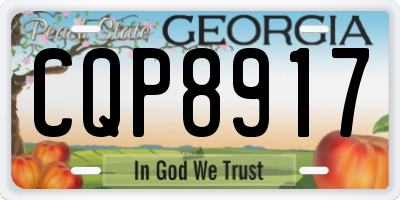 GA license plate CQP8917