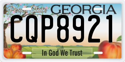 GA license plate CQP8921