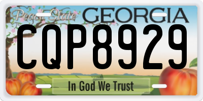 GA license plate CQP8929