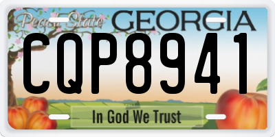GA license plate CQP8941