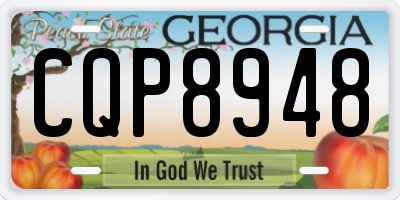 GA license plate CQP8948