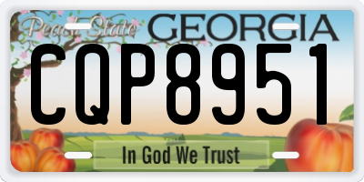 GA license plate CQP8951