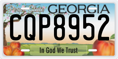 GA license plate CQP8952