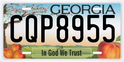 GA license plate CQP8955