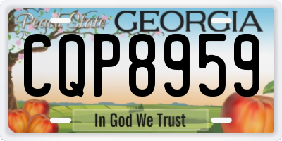GA license plate CQP8959