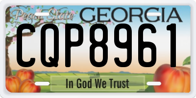 GA license plate CQP8961