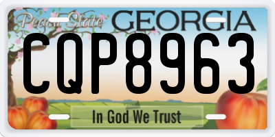 GA license plate CQP8963