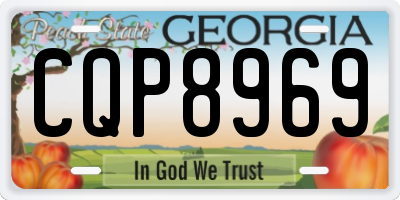 GA license plate CQP8969