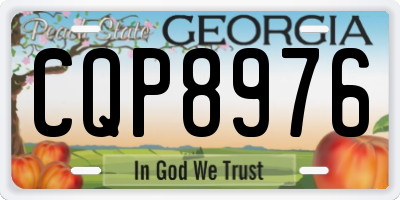 GA license plate CQP8976