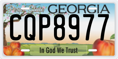 GA license plate CQP8977