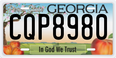 GA license plate CQP8980