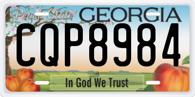 GA license plate CQP8984