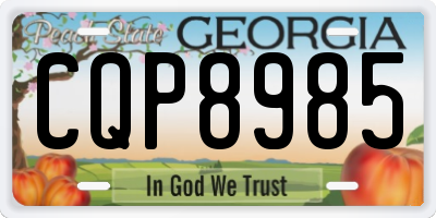 GA license plate CQP8985