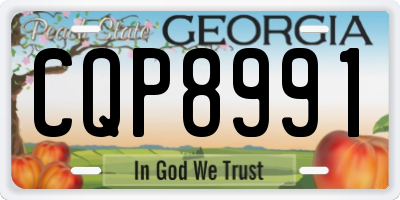GA license plate CQP8991