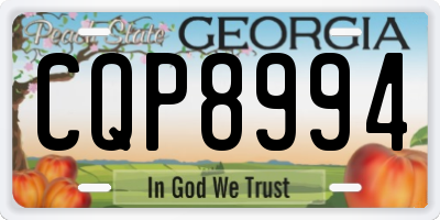 GA license plate CQP8994