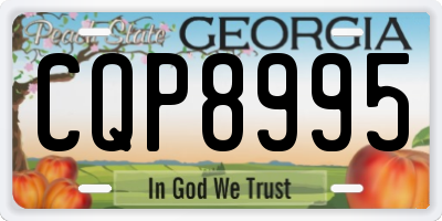 GA license plate CQP8995