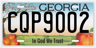 GA license plate CQP9002