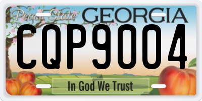 GA license plate CQP9004