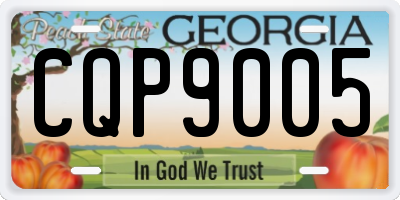 GA license plate CQP9005
