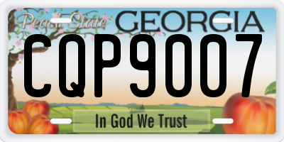 GA license plate CQP9007