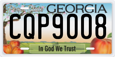 GA license plate CQP9008