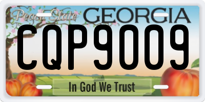 GA license plate CQP9009
