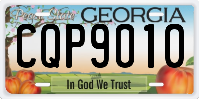 GA license plate CQP9010