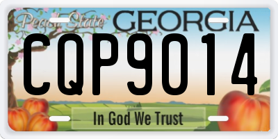 GA license plate CQP9014