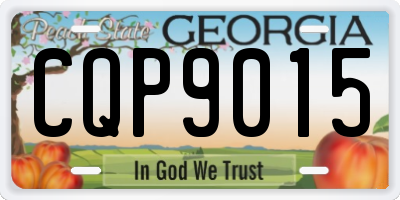 GA license plate CQP9015