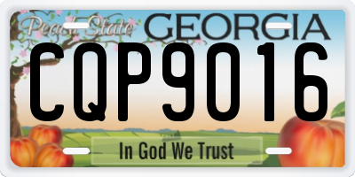 GA license plate CQP9016