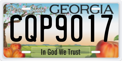 GA license plate CQP9017
