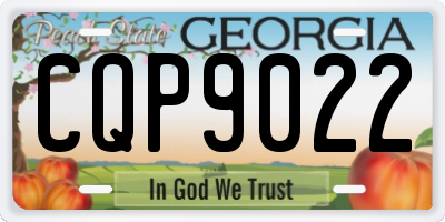 GA license plate CQP9022