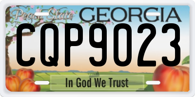 GA license plate CQP9023