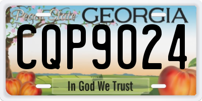 GA license plate CQP9024