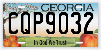 GA license plate CQP9032