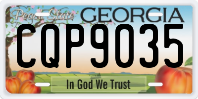 GA license plate CQP9035
