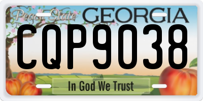 GA license plate CQP9038
