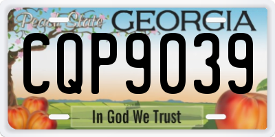 GA license plate CQP9039