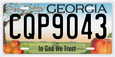 GA license plate CQP9043