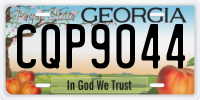 GA license plate CQP9044