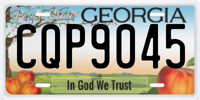 GA license plate CQP9045