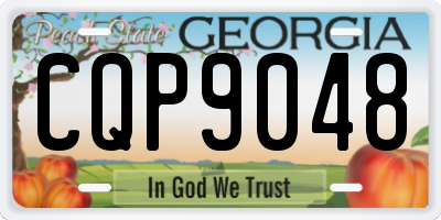 GA license plate CQP9048