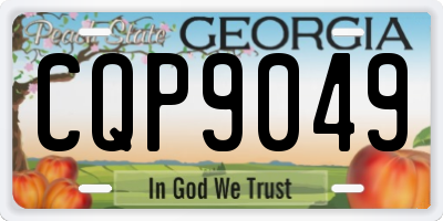 GA license plate CQP9049