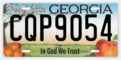 GA license plate CQP9054