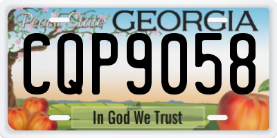 GA license plate CQP9058