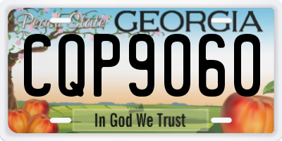 GA license plate CQP9060