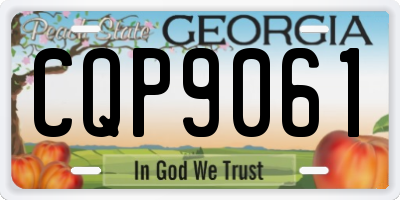 GA license plate CQP9061