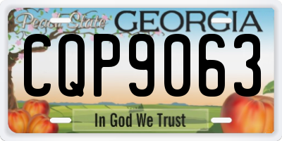 GA license plate CQP9063