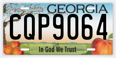 GA license plate CQP9064